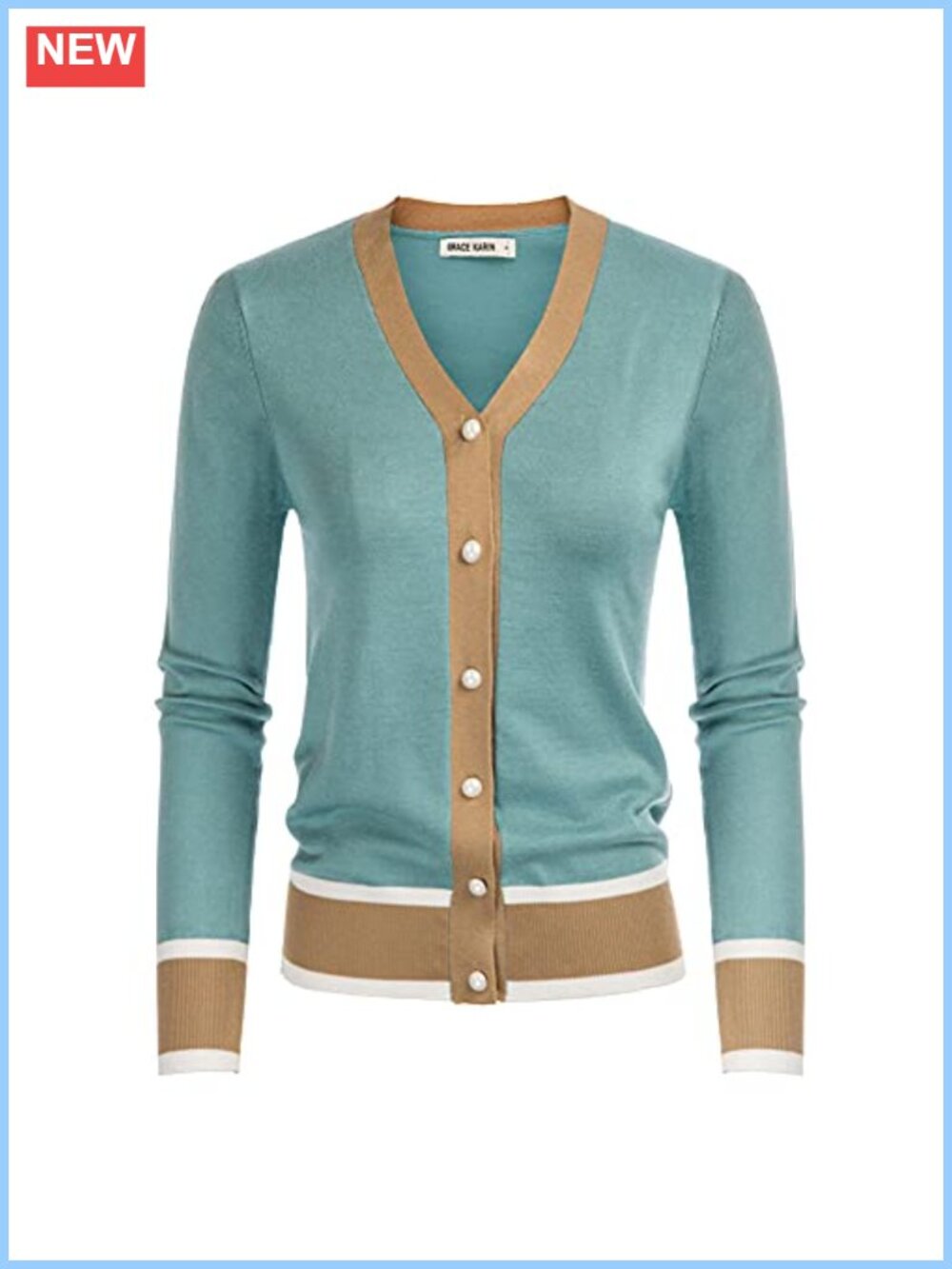Lightweight Cropped Cardigan Button Down V-Neck Long Sleeve Sweater